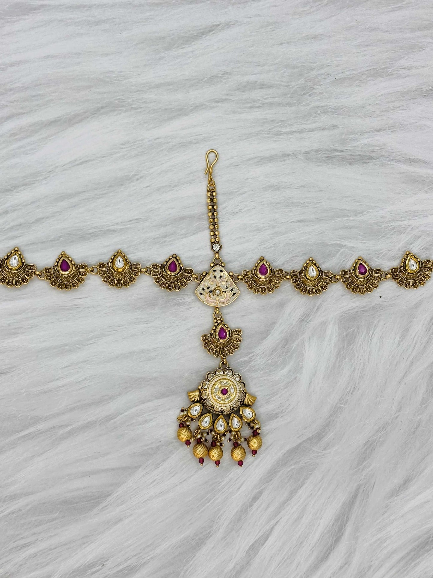 Royal Temple Choker Necklace Set with Lakshmi Motifs
