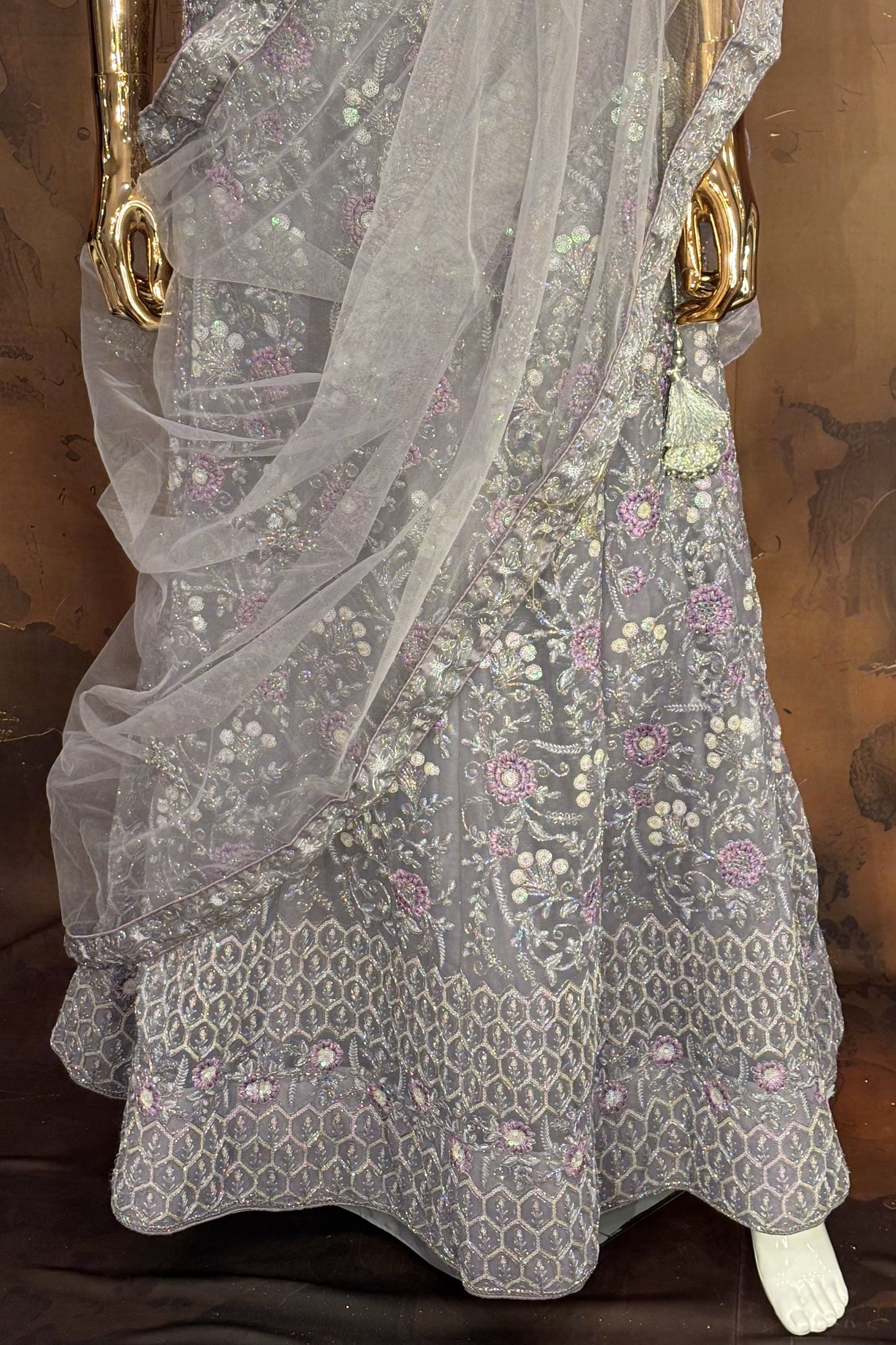 Enchanted Grey – Embellished Lehenga Set