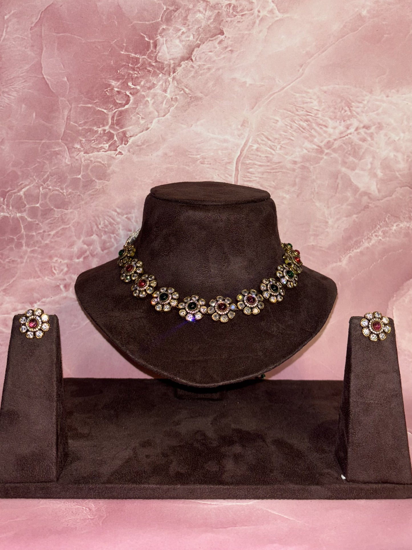 Bloom Aura – Multicolour Floral Choker