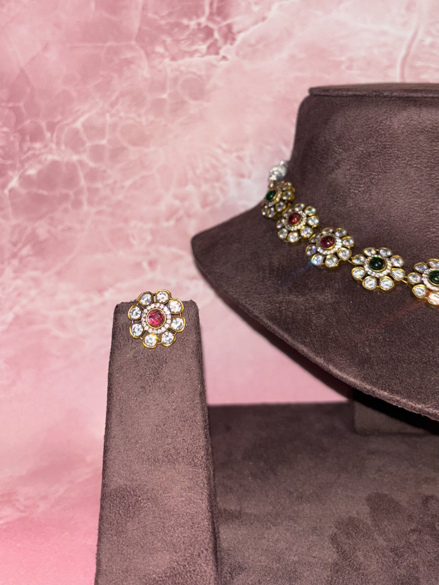 Bloom Aura – Multicolour Floral Choker