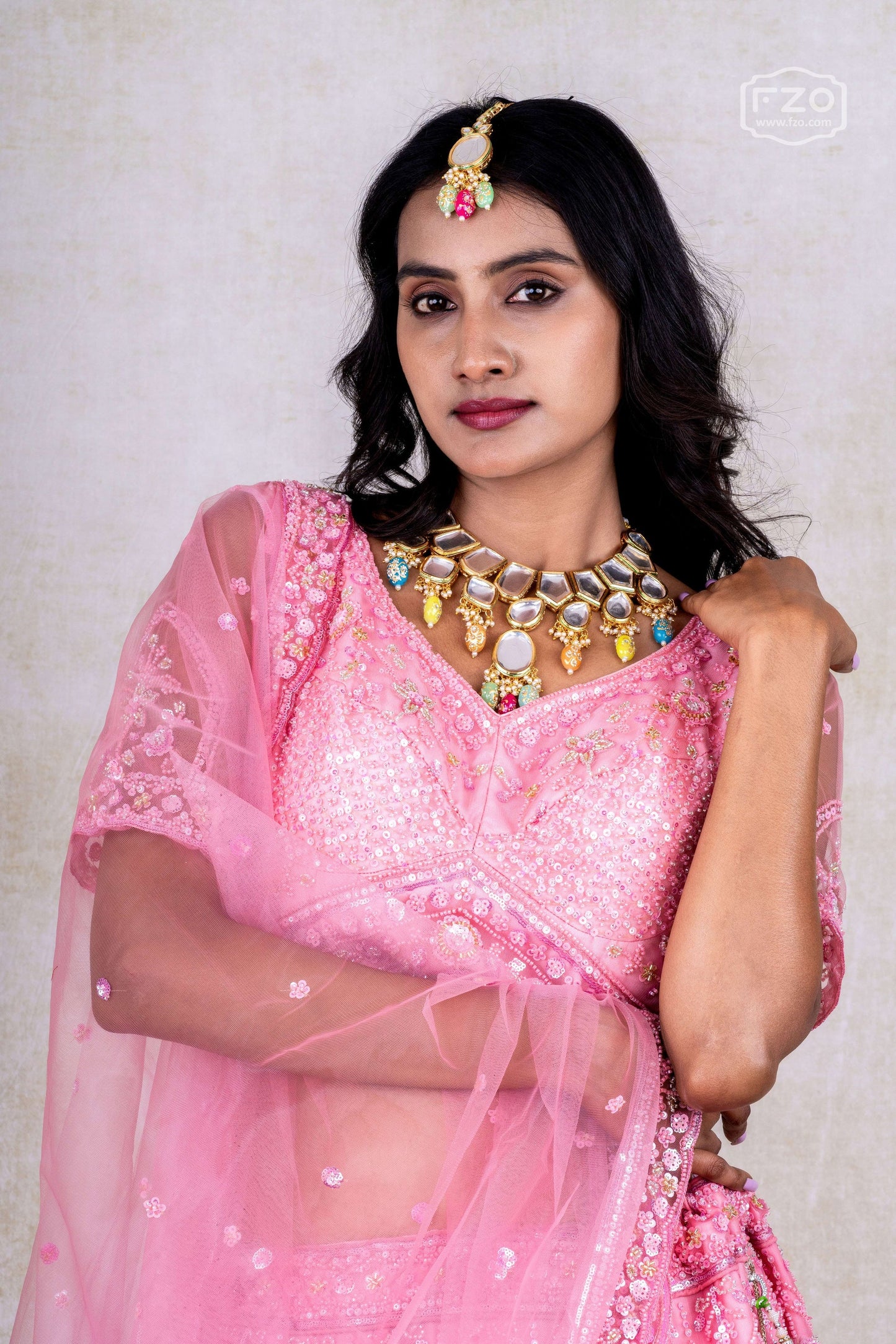 Blush Royal – Pink Heavy Embroidered Bridal Lehenga for Weddings & Receptions