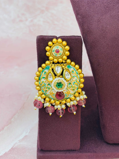 Enamel Bridal Choker Set – A Symphony of Colors & Regal Elegance