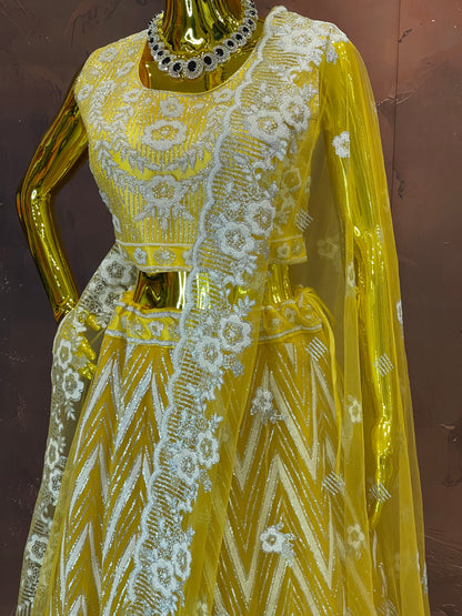 Marigold Aura – Sunny Yellow Lehenga Set