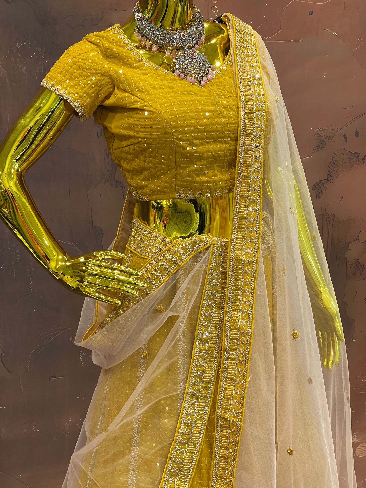 Golden Glow – Embroidered Lehenga Set