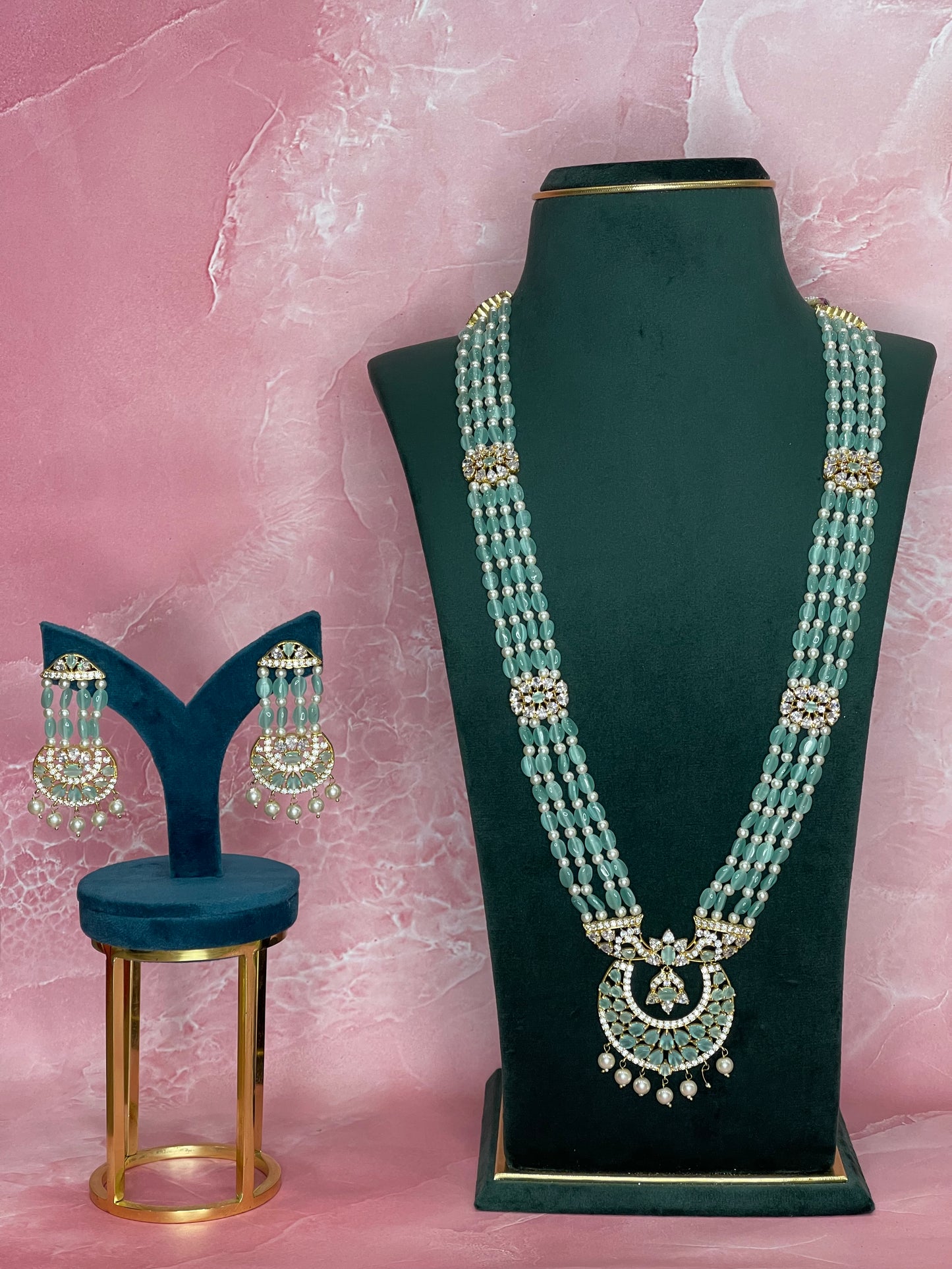 Pearl Mist Layered Necklace Set