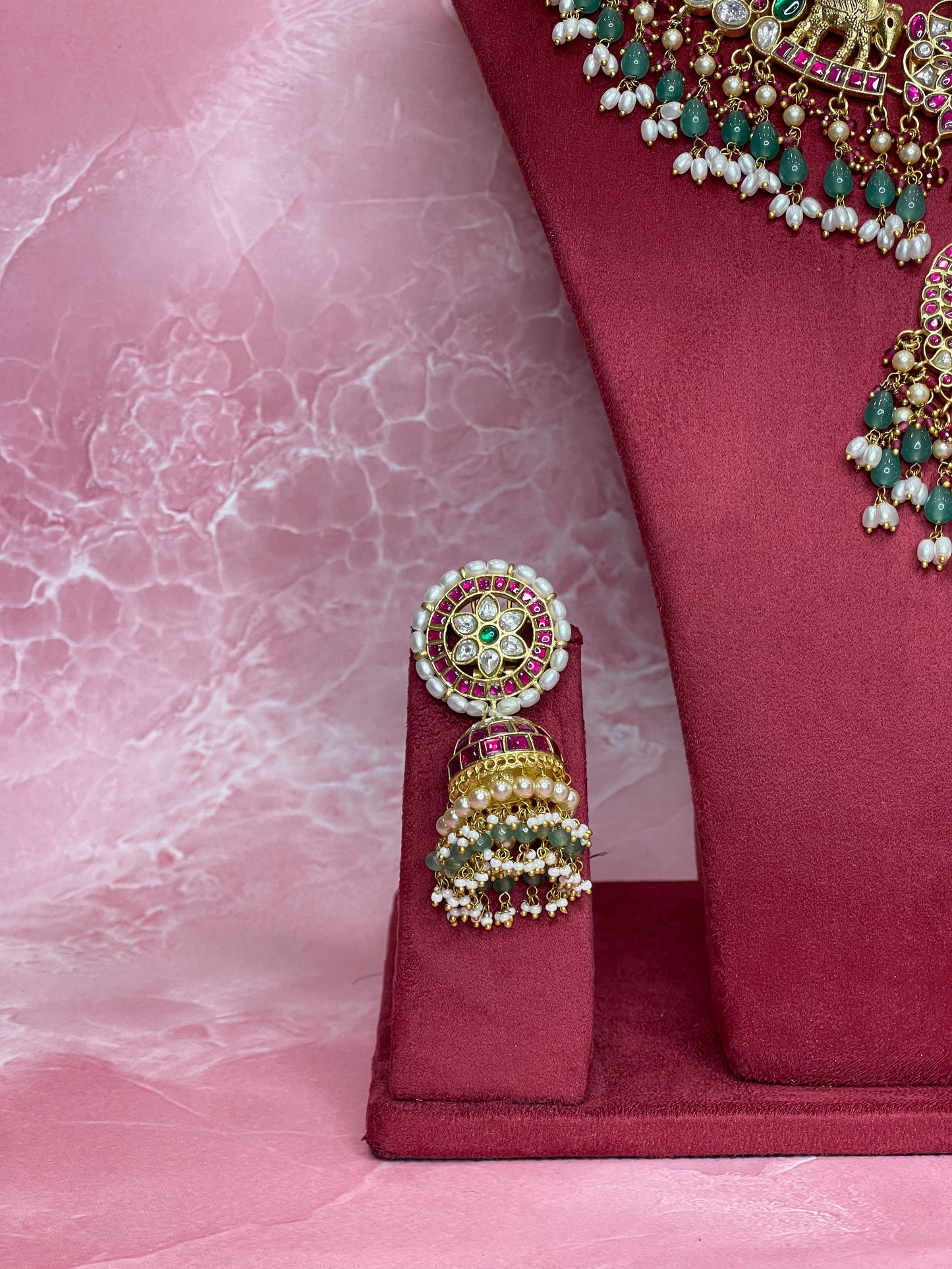 Heritage Ruby Emerald Bridal Jewellery Set