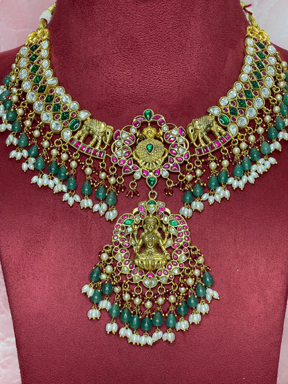 Heritage Ruby Emerald Bridal Jewellery Set