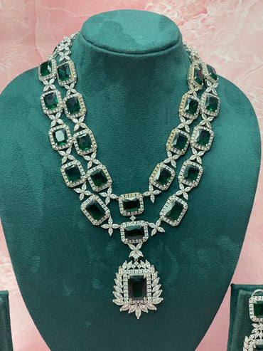 Emerald Prism Statement Jewellery Set