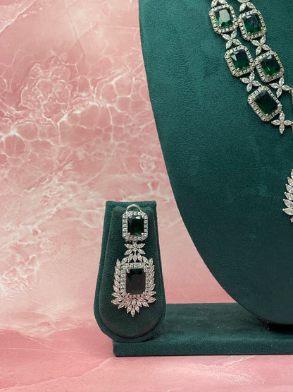 Emerald Prism Statement Jewellery Set
