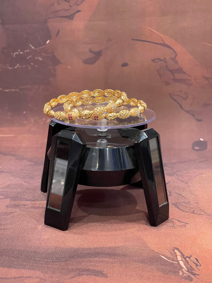 Filigree Sphere Gold Bangles