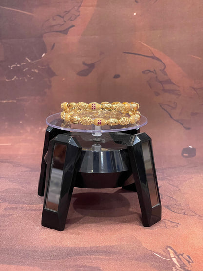 Filigree Sphere Gold Bangles