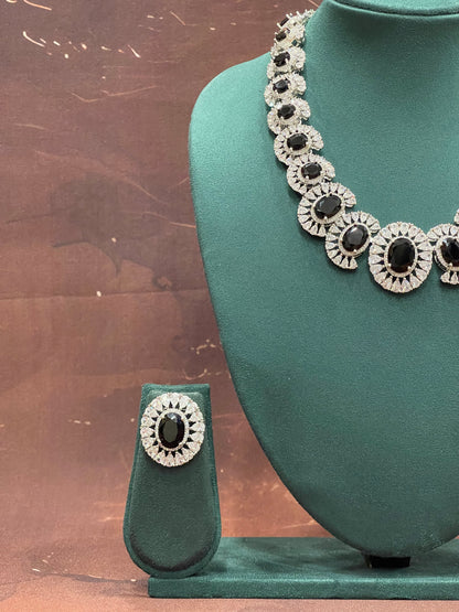 Midnight Radiance Diamond Necklace Set
