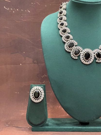 Midnight Radiance Diamond Necklace Set