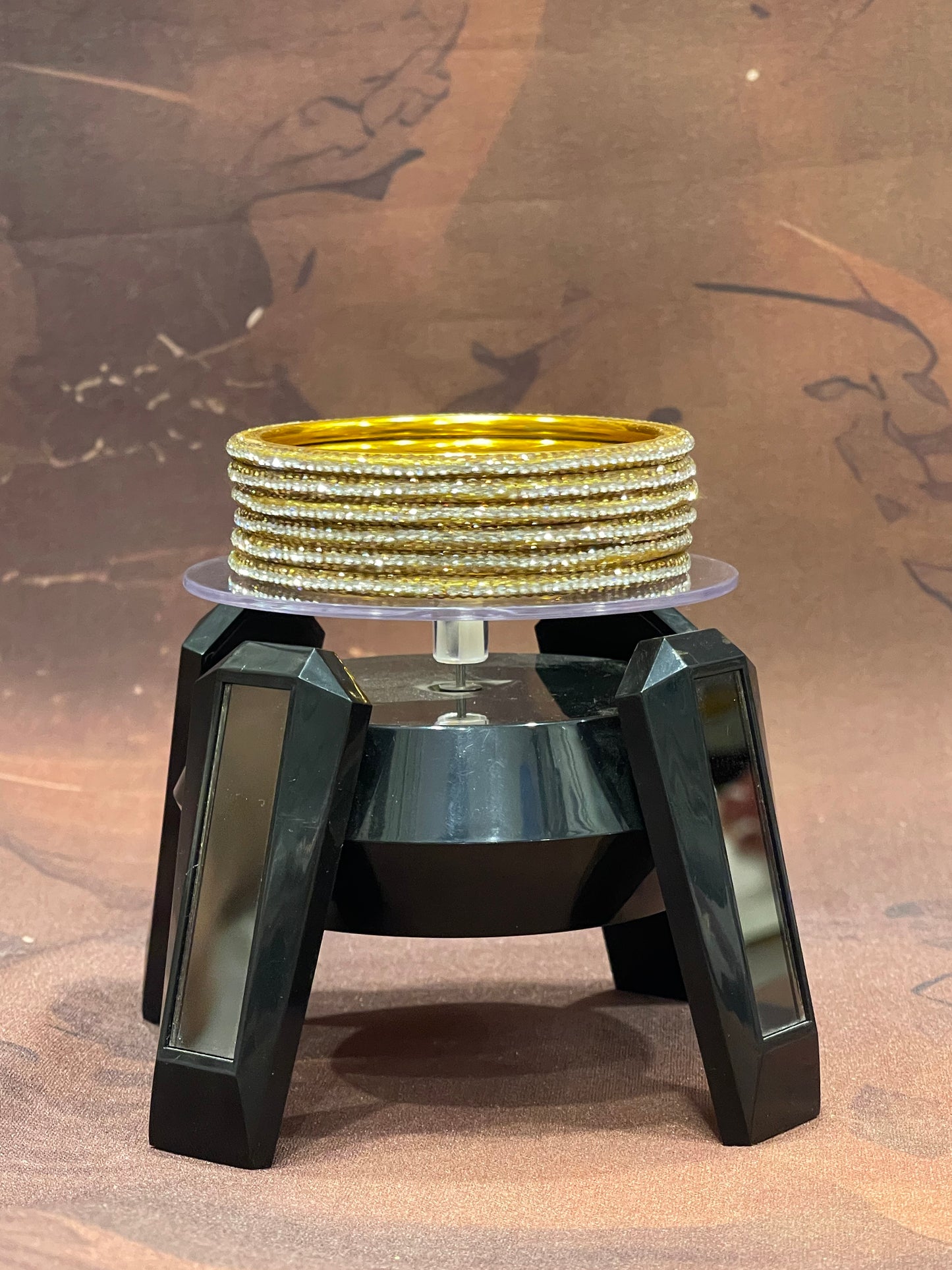 Golden Micro Stone Bangles