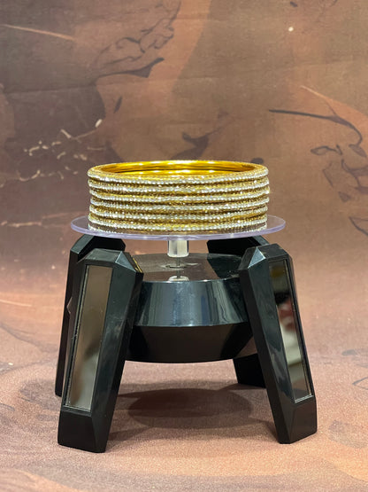 Golden Micro Stone Bangles