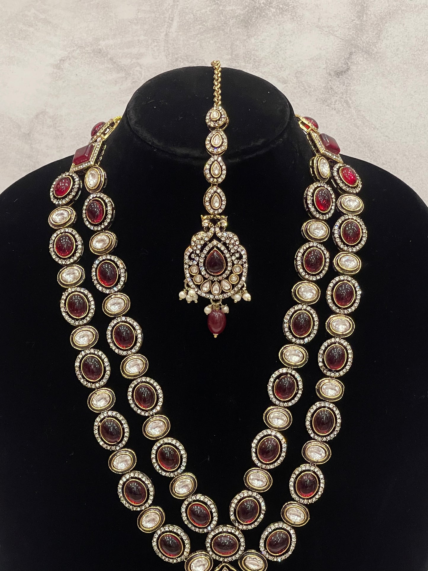 Heritage Ruby Kundan Bridal Set