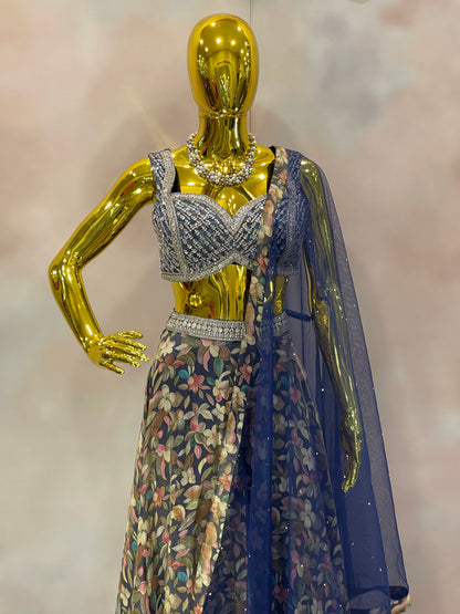 Mystic Bloom – Embellished Indo-Western Set