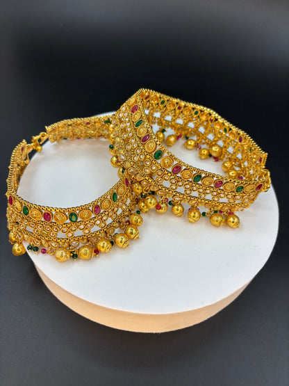 Royal Rhythm – Antique Gold Bridal Anklet