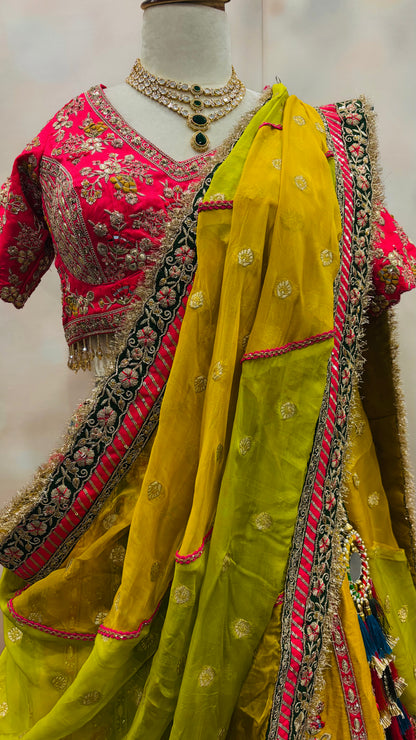Peony Parade – Multicolour Embroidered Lehenga Set