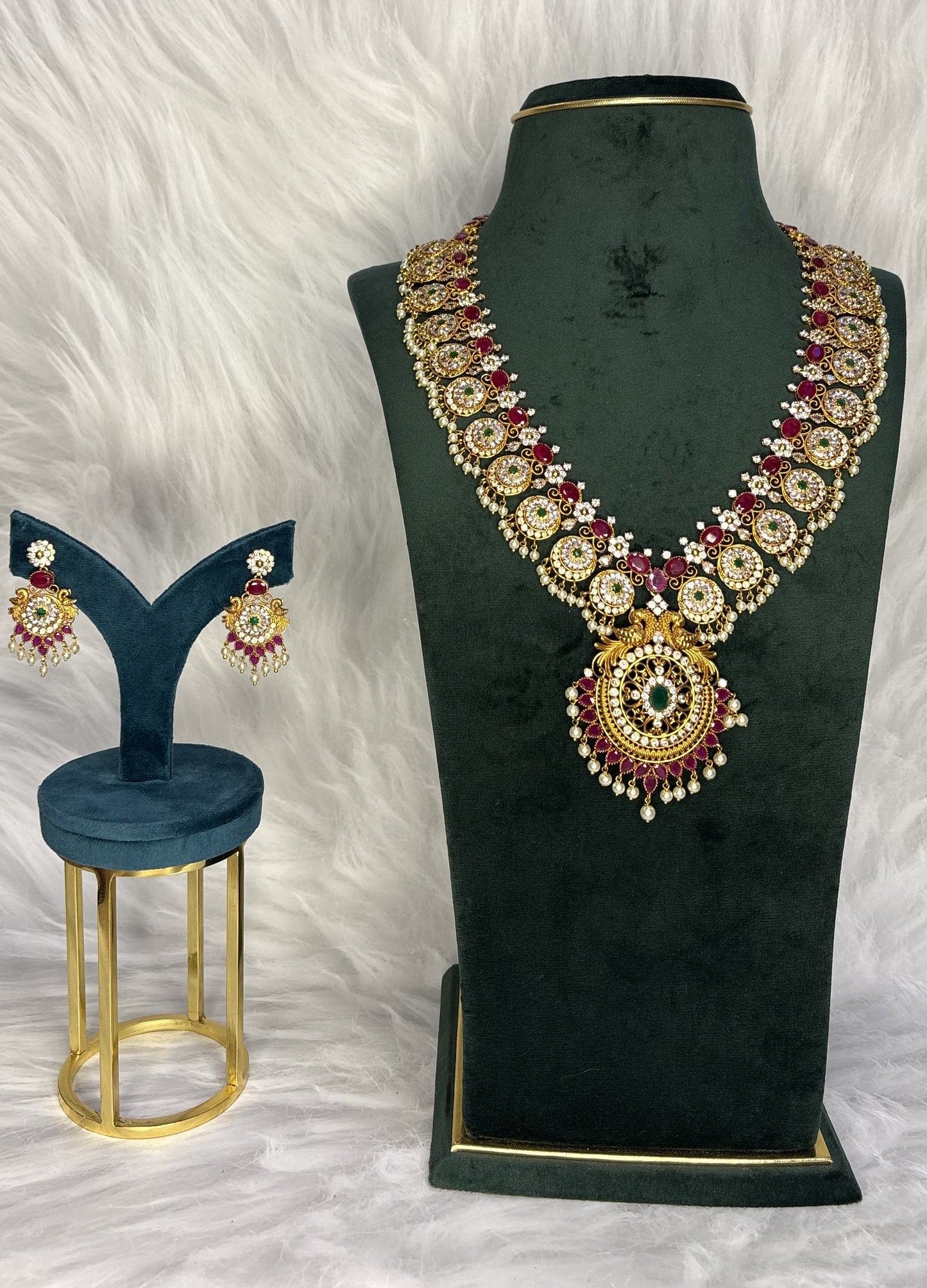 Royal Ruby Kundan Necklace Set: Rent in Jubilee Hills!